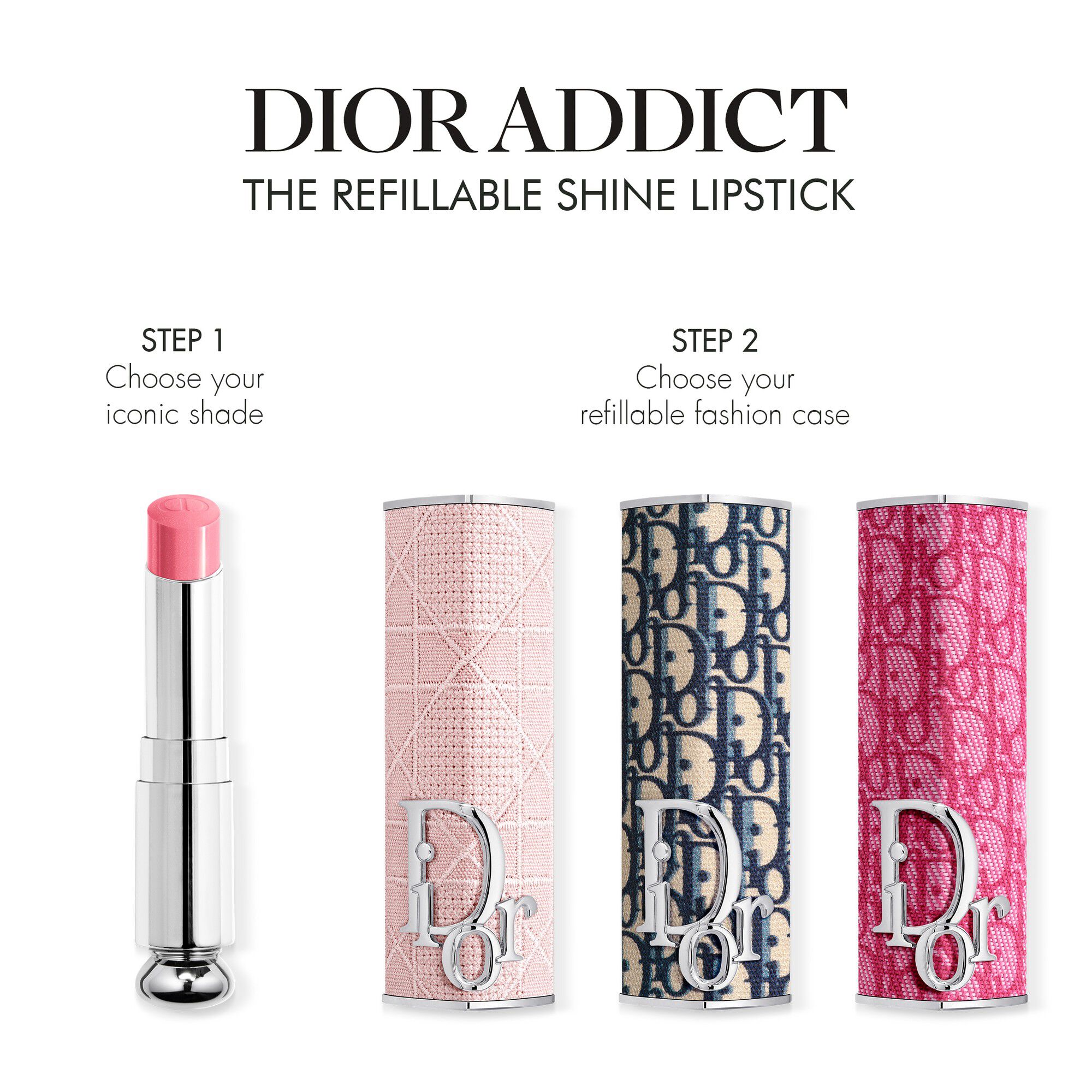 Dior Addict Refill - Shine Lipstick Refill - Intense Color - 90% Natur