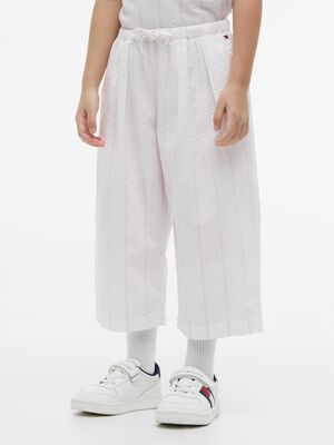 Seersucker Drawstring Culottes