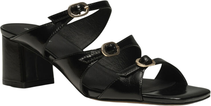 STB-HANNA BUCKLE MULE LEATHER