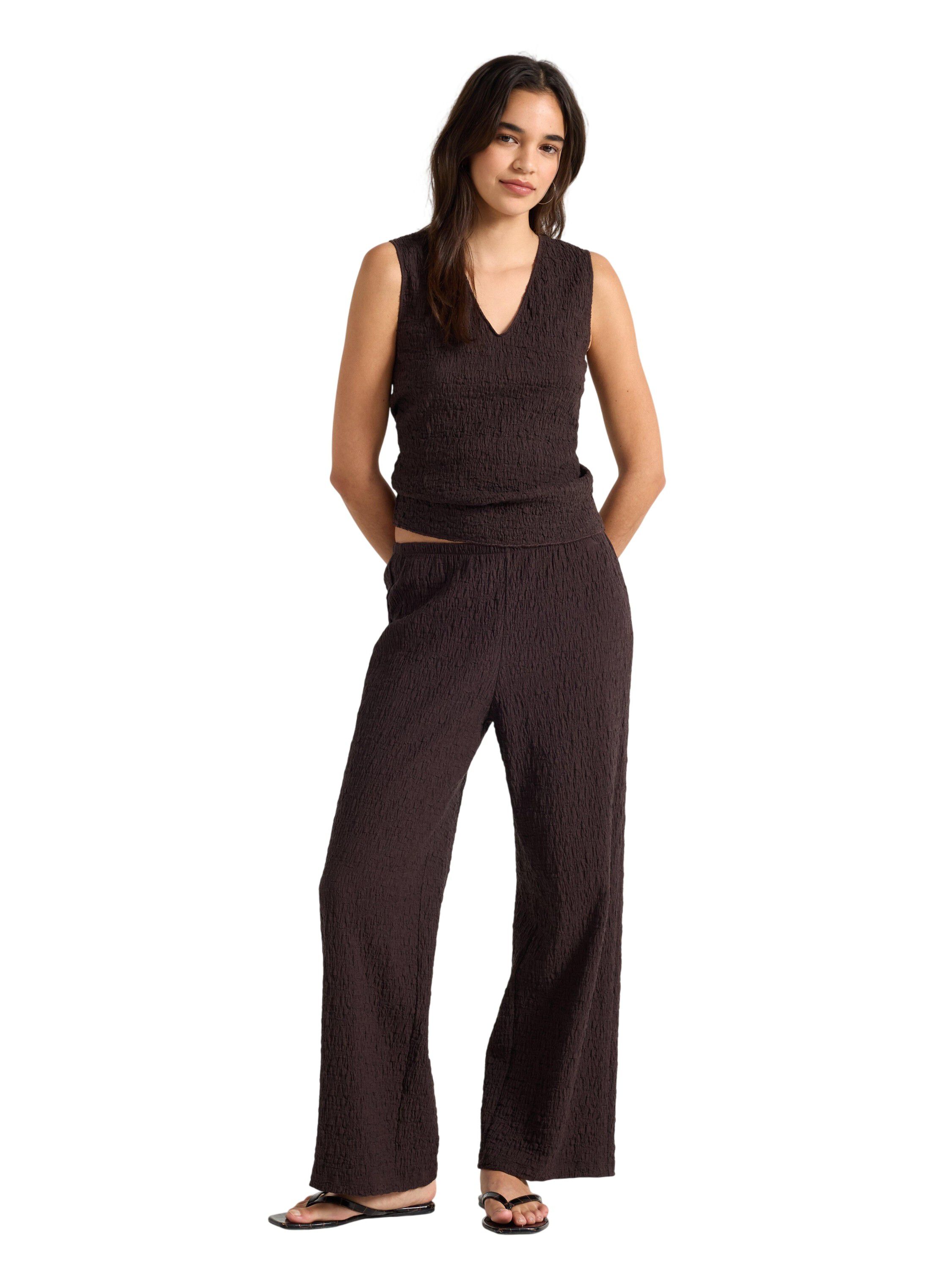 Vid bukse med struktur over hele kr