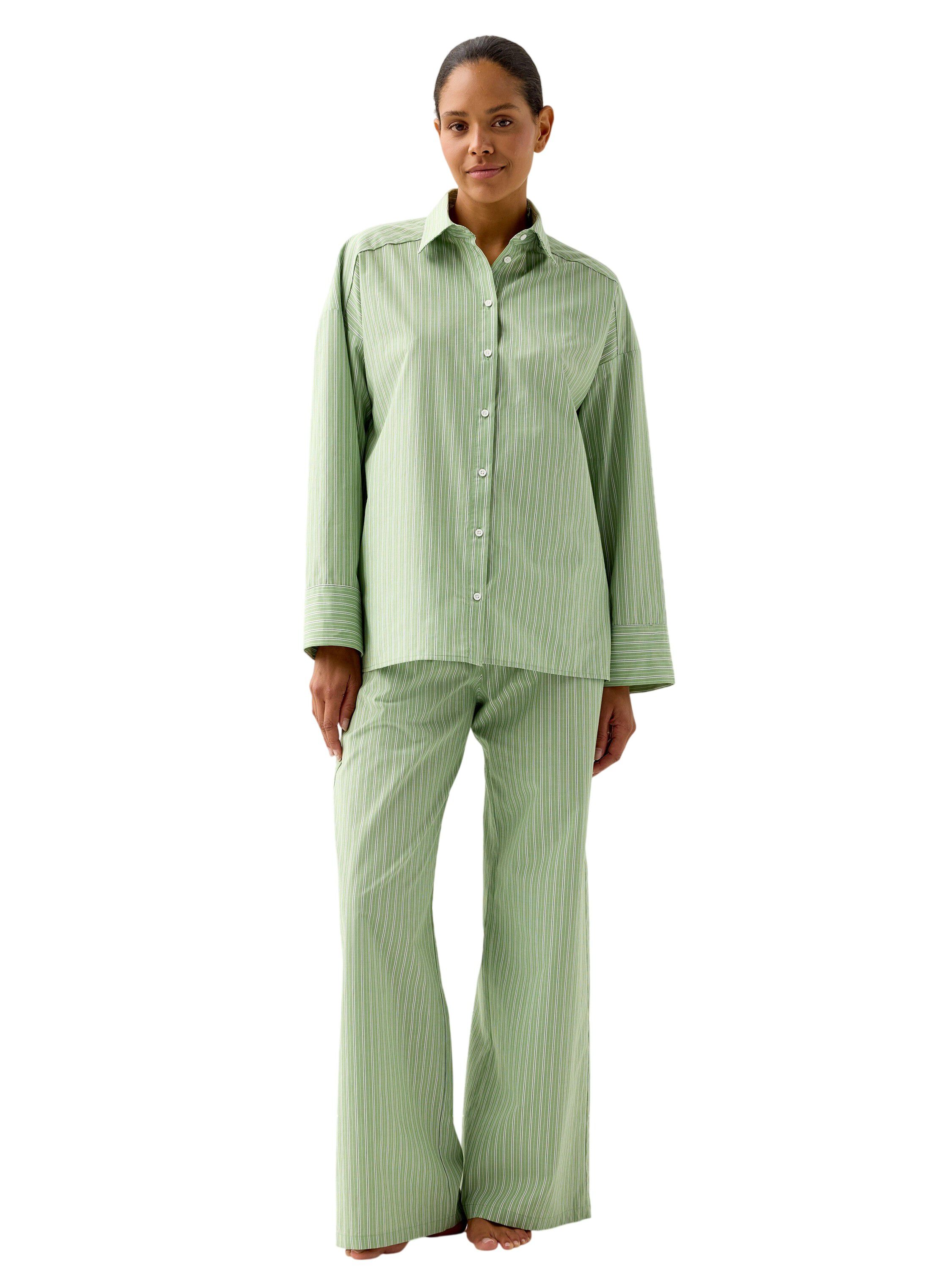 Oversized pyjamasskjorta i bomullsp