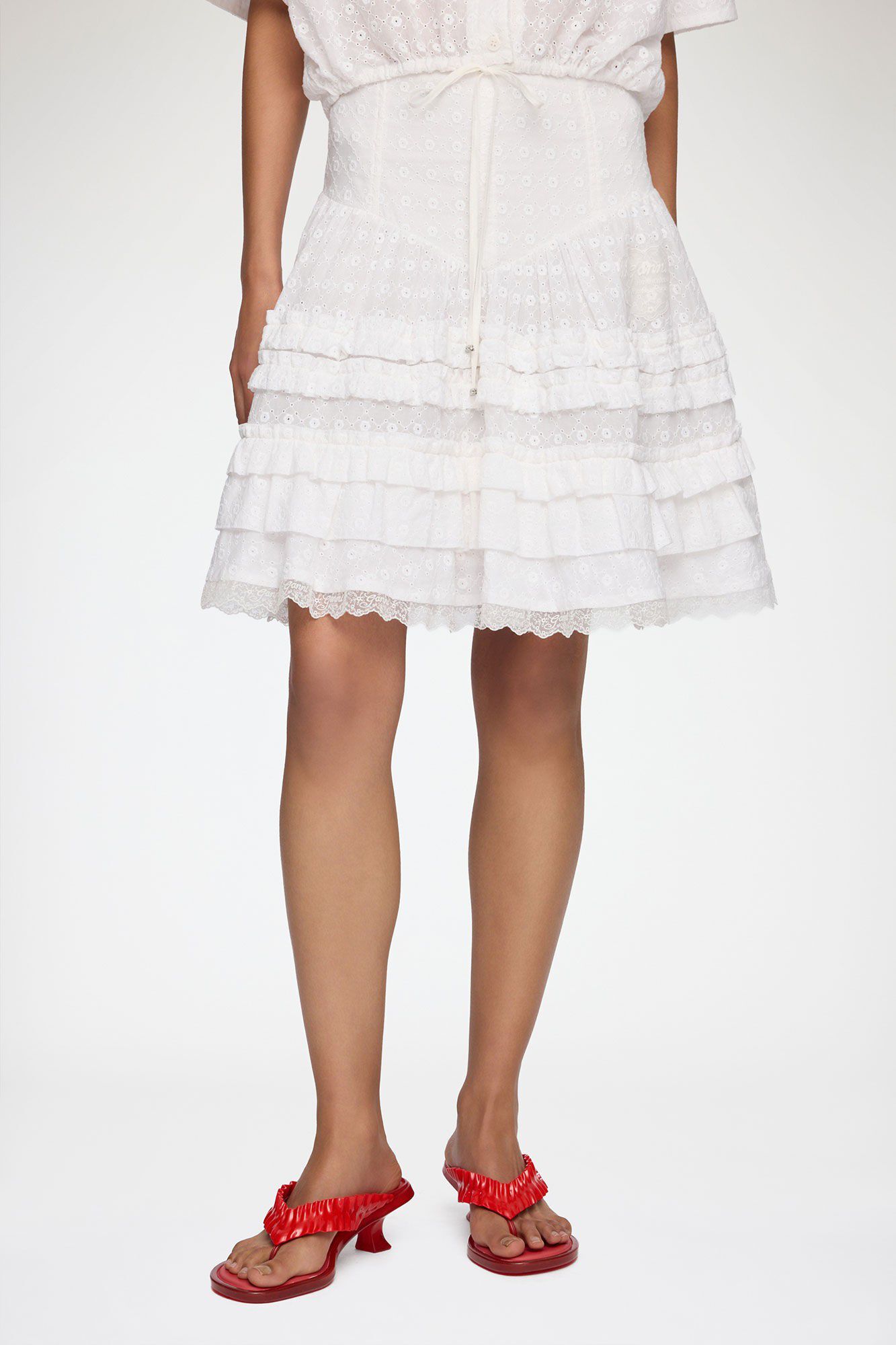 Broderie Anglaise Mini Tiered Frill