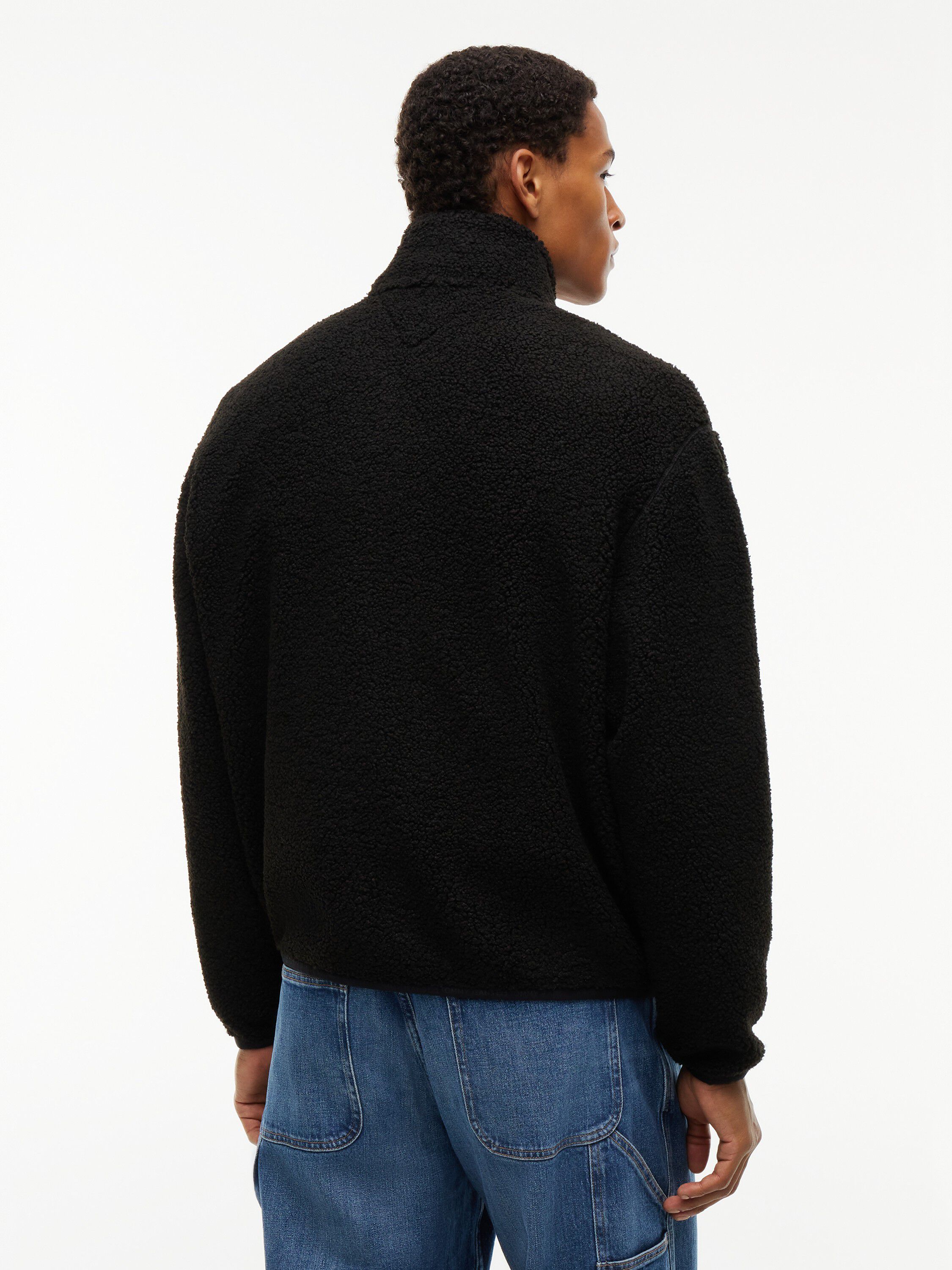 Badge Teddy Relaxed Zip-Thru Sweatshirt