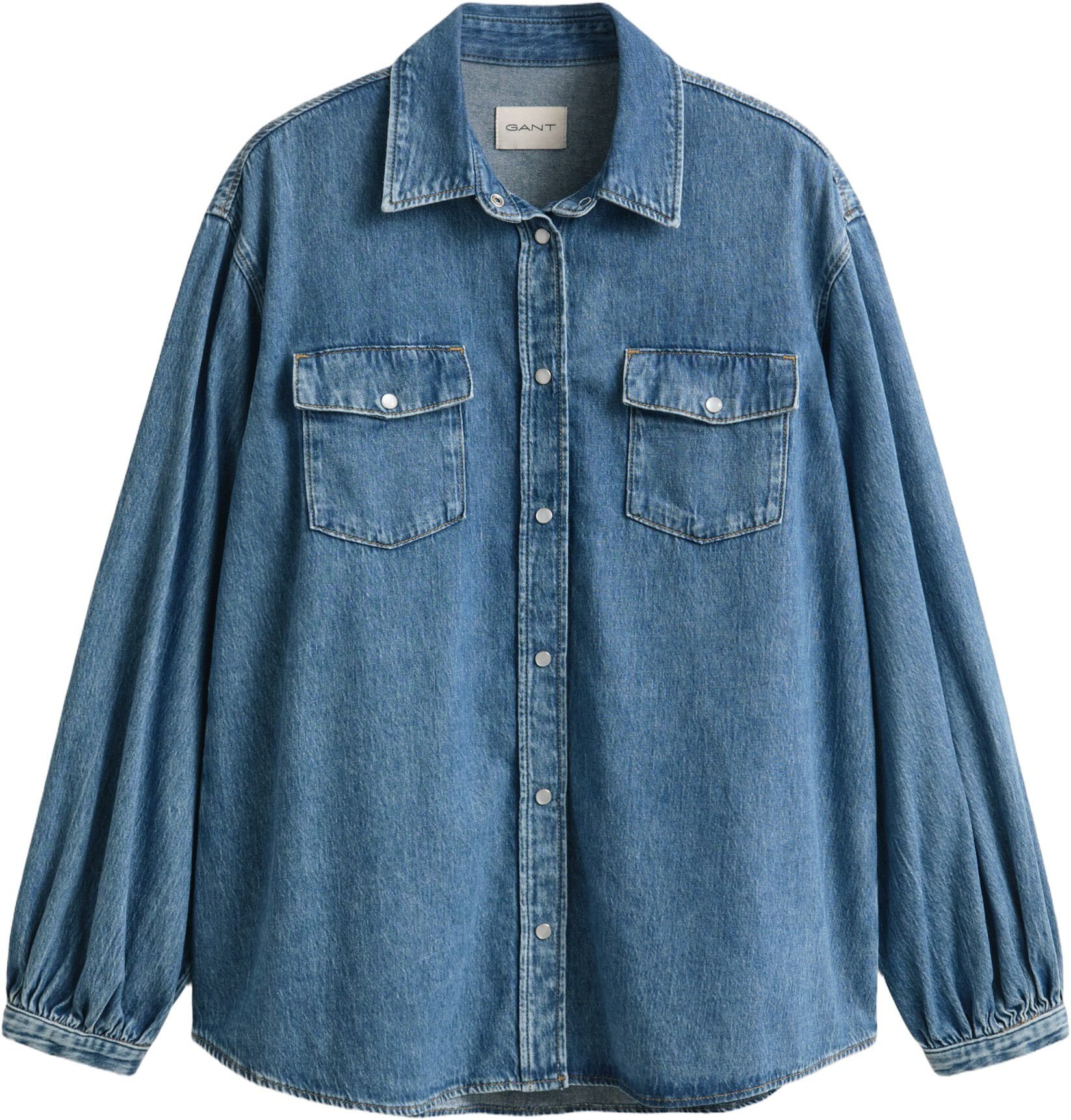 DENIM VOLUME SLEEVE SHIRT