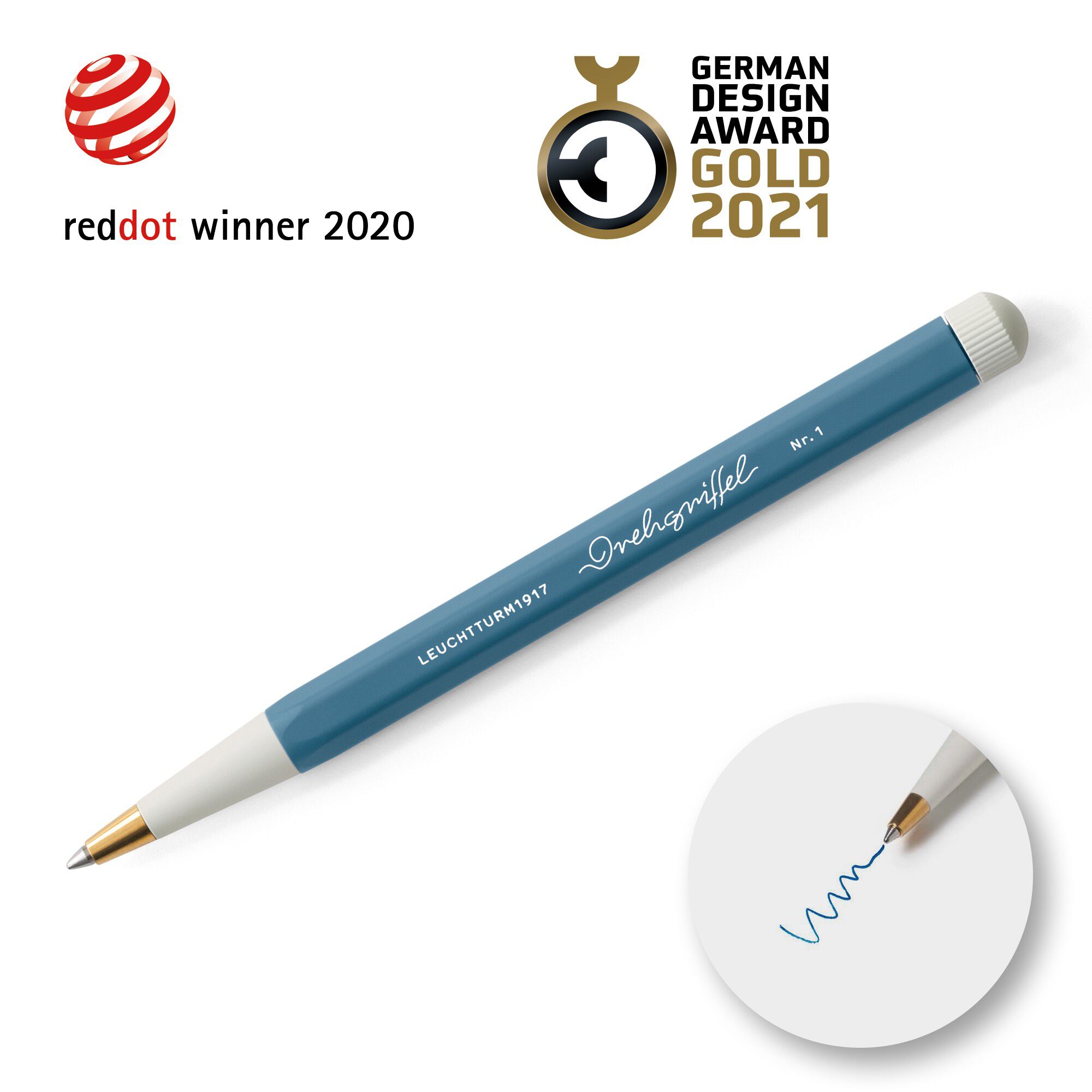 Leuchtturm1917 Drehgriffel kuglepen Stone Blue 364159