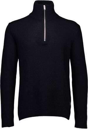 Lambswool half zip knit