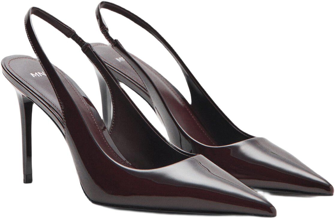 Patent leather heel shoes
