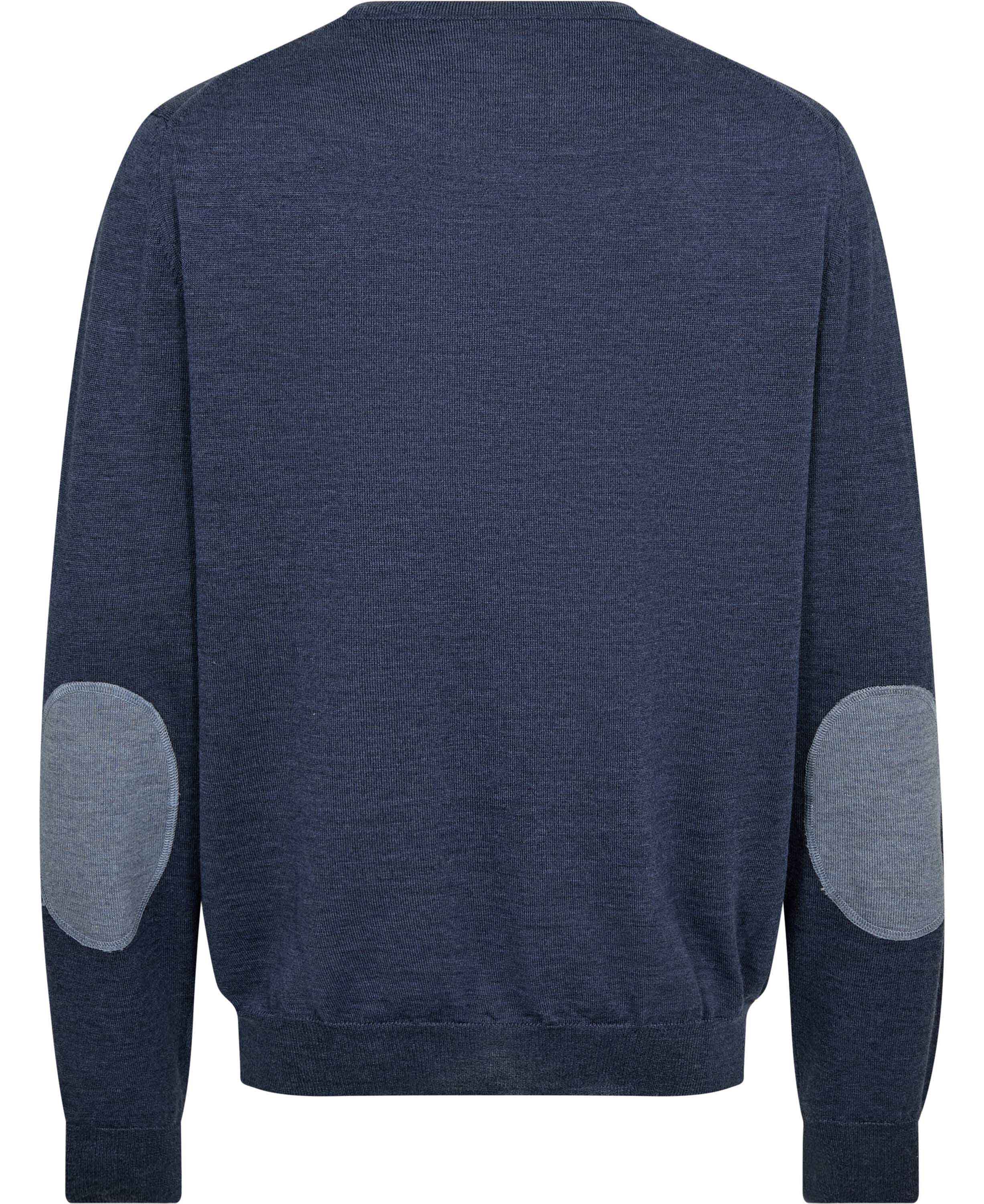 Sweater Knitted Crew Neck With Patch Merino Wool
