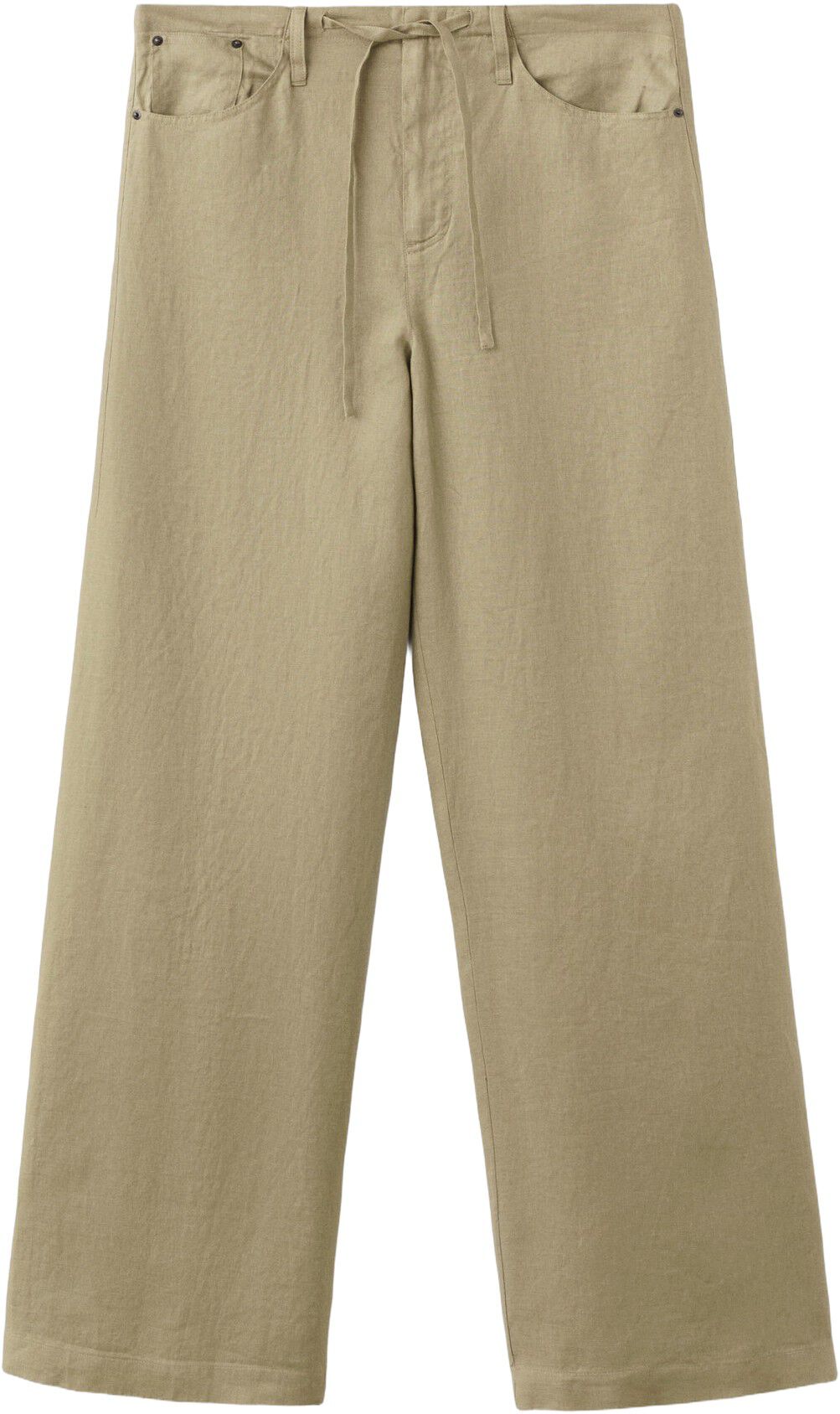 Bow linen trousers