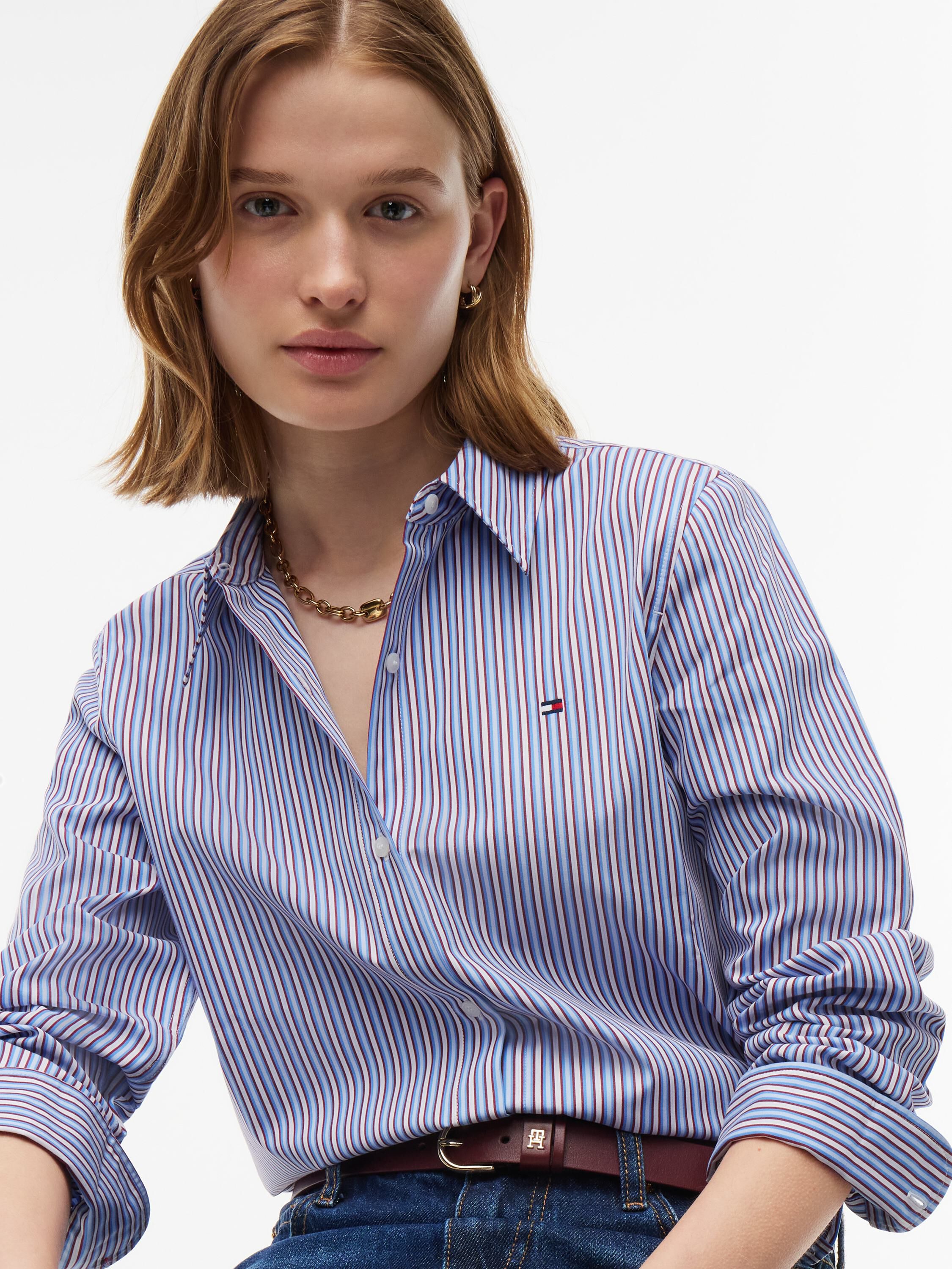 Regular Fit Flag Embroidery Poplin Shirt