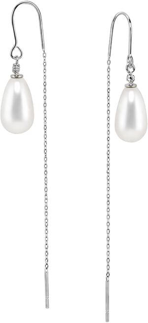 Shirley Pearl Earrings - Silver