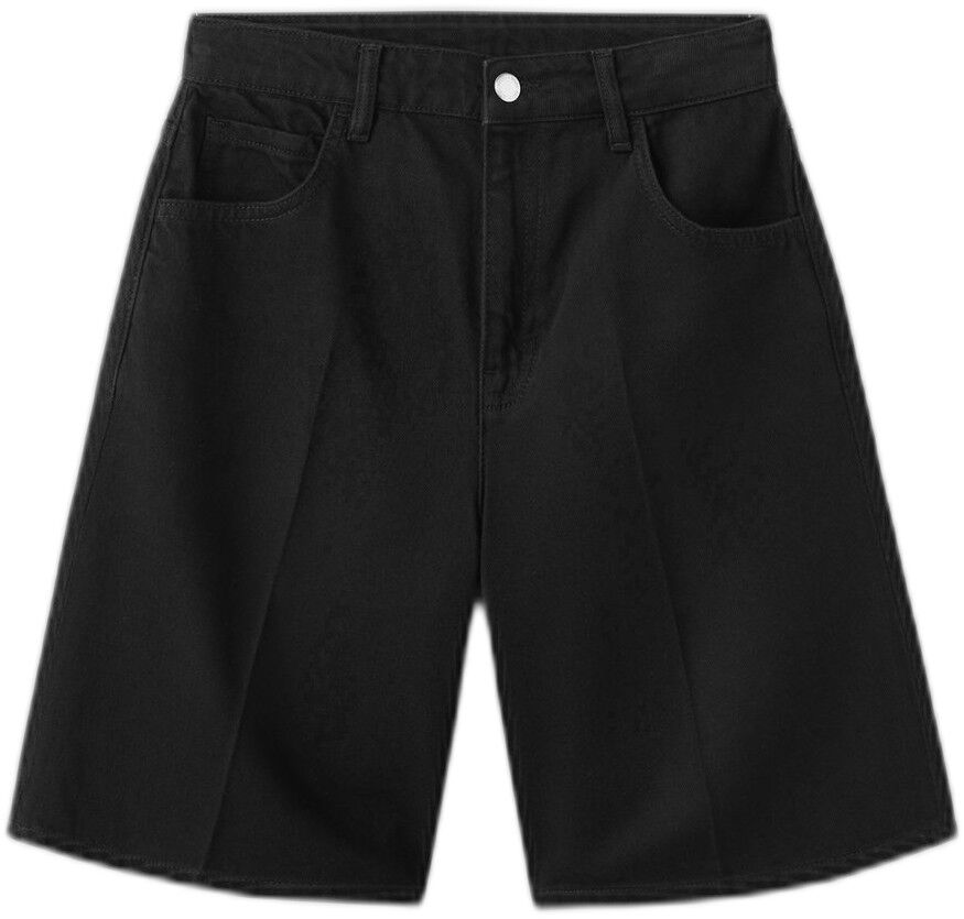 Straight-fit high-waist bermuda sho