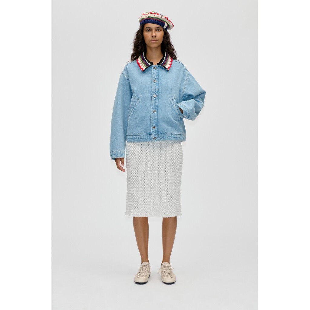 2479 Crochet Lace, Pencil Elasticated Skirt