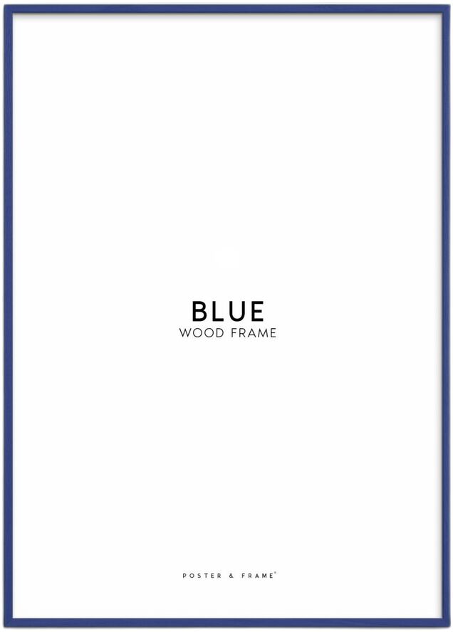 Poster&Frame - Blue wood 30x40cm