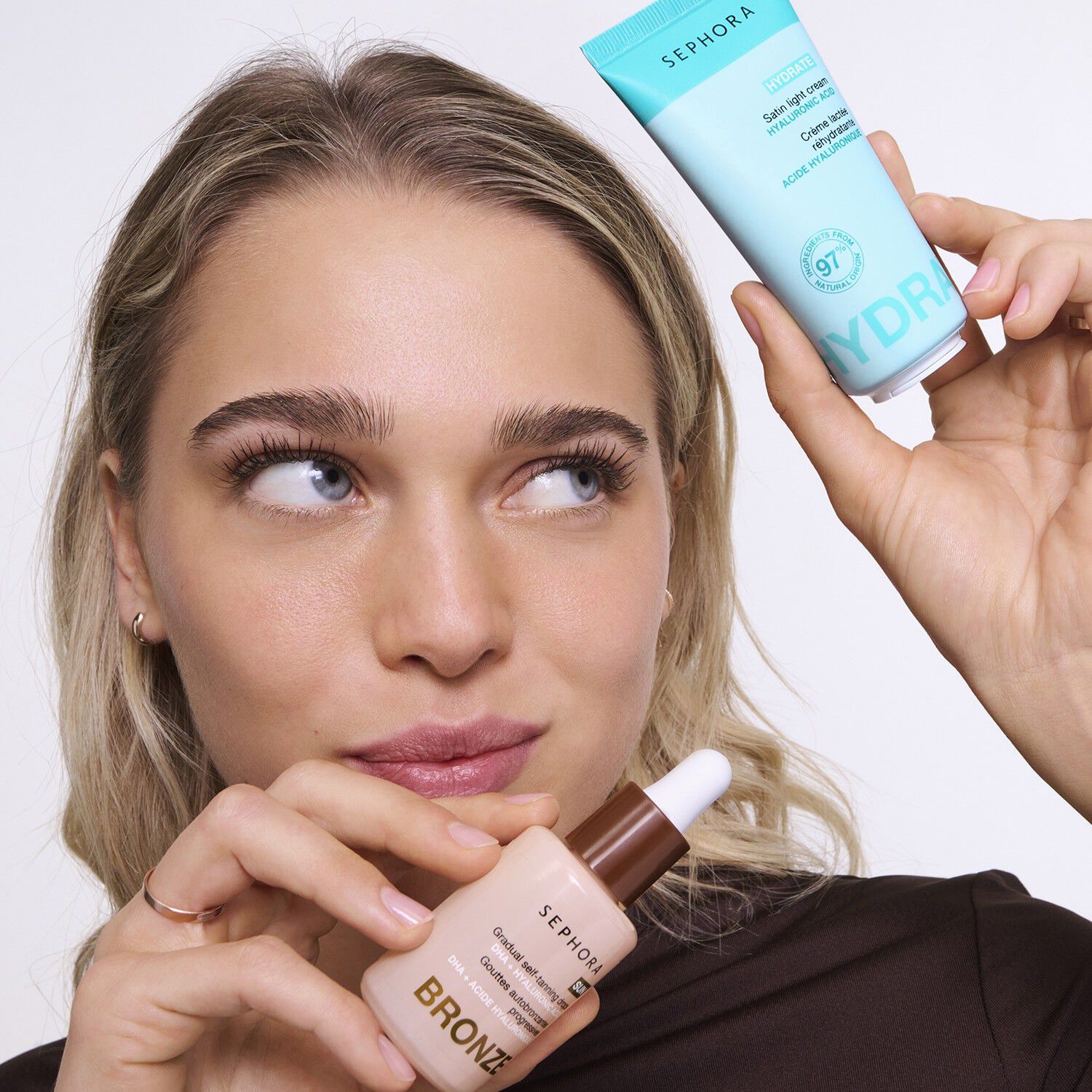 Progressiva brun-utan-sol-droppar - med DHA och hyaluronsyra