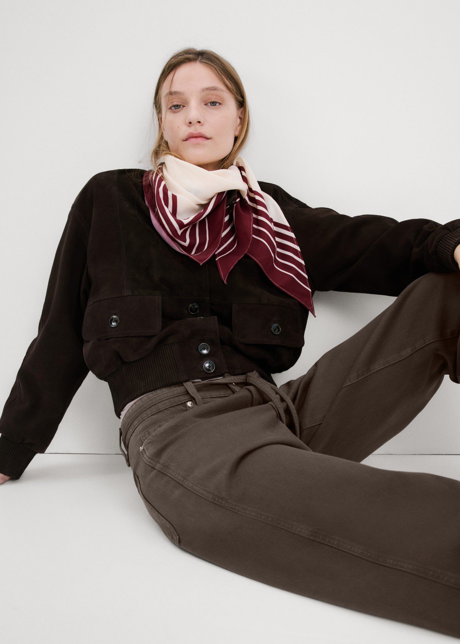 Wide-leg jeans with drawstring