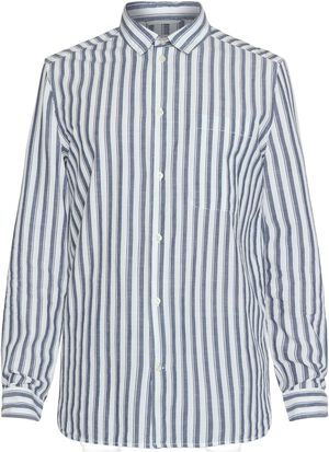 Loose striped slub shirt - GOTS/Vegan