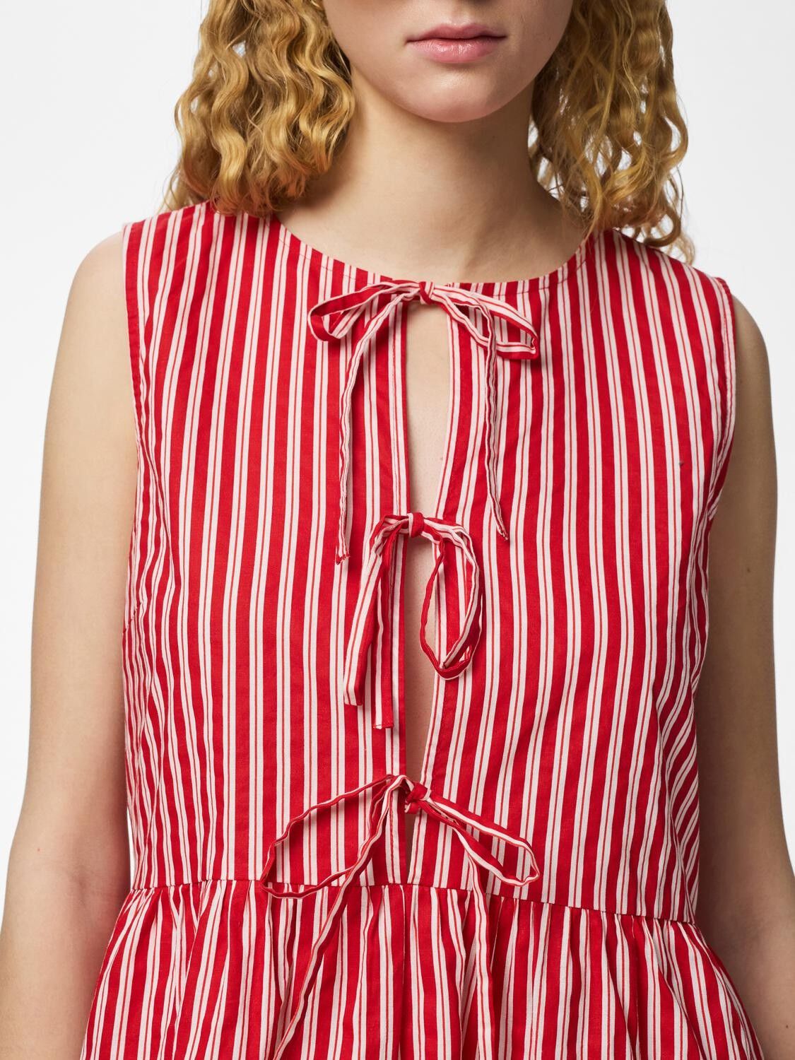 Pcjolly Sl Tie Short Dress Wvn Noos Bc