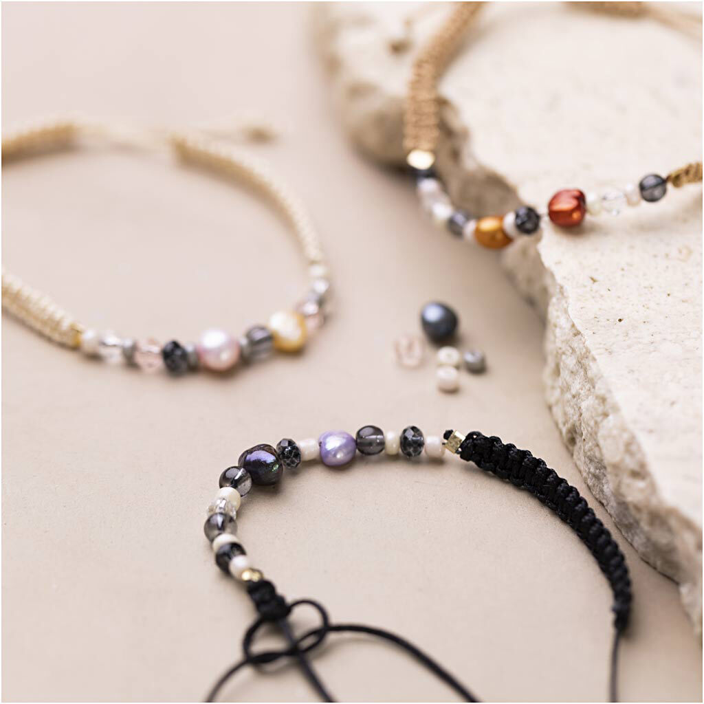 Mini DIY Kit Smykker, Armb&aring;nd med knyttet l&aring;s