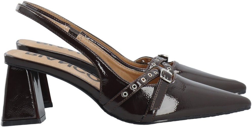 BIAMARALYN Buckle Slingback Faux Leather