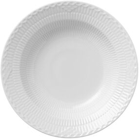 White Fluted Half Lace 21 cm djup tallrik