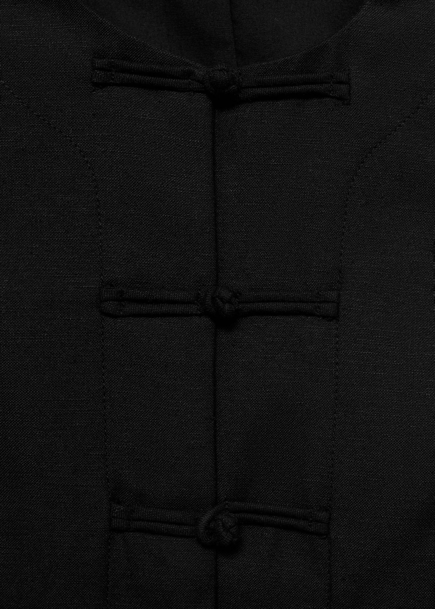 Linen blend suit vest