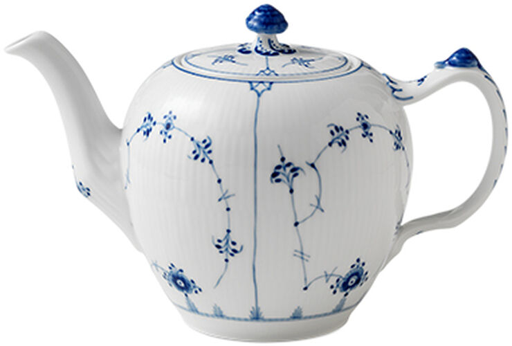 Blue Fluted Plain tekanna 1 L