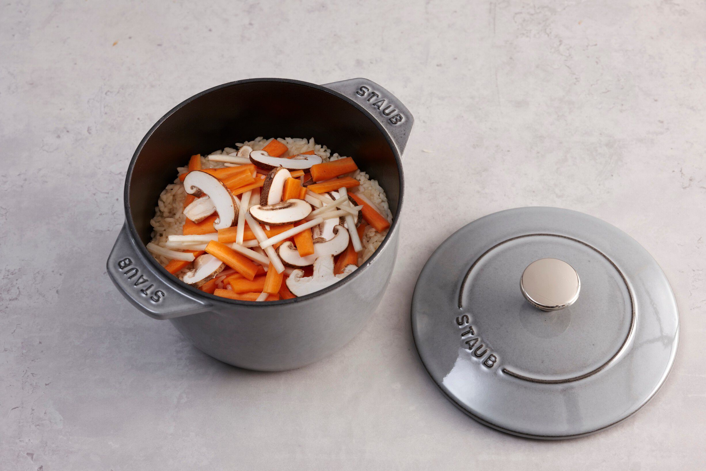 La Cocotte Risgryta 16 cm / 1,75 l, Rund, Grafitgr&aring;, Gjutj&auml;rn