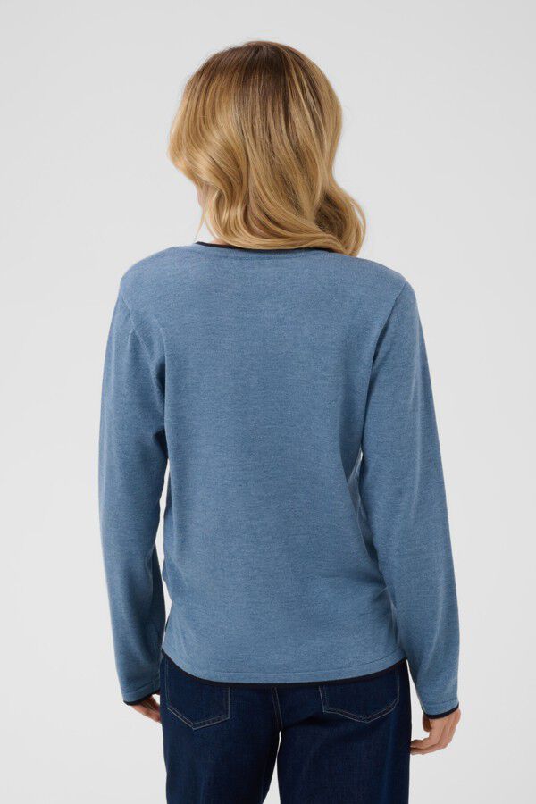 MilaSZ LS Contrast Pullover