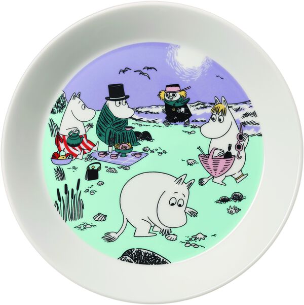Moomin Arabia 19cm tallerken stranddag