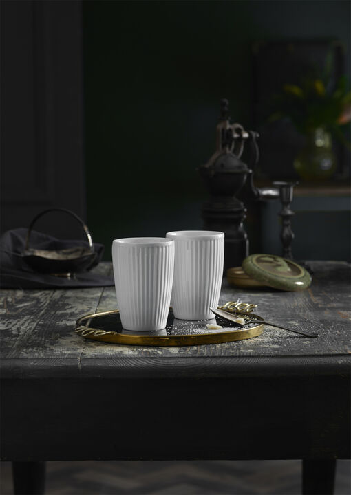 "Termokrus Plissé 25 cl 8 x 12 cm 2 stk. Hvit"