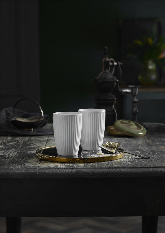 "Termokrus Plissé 25 cl 8 x 12 cm 2 stk. Hvit"