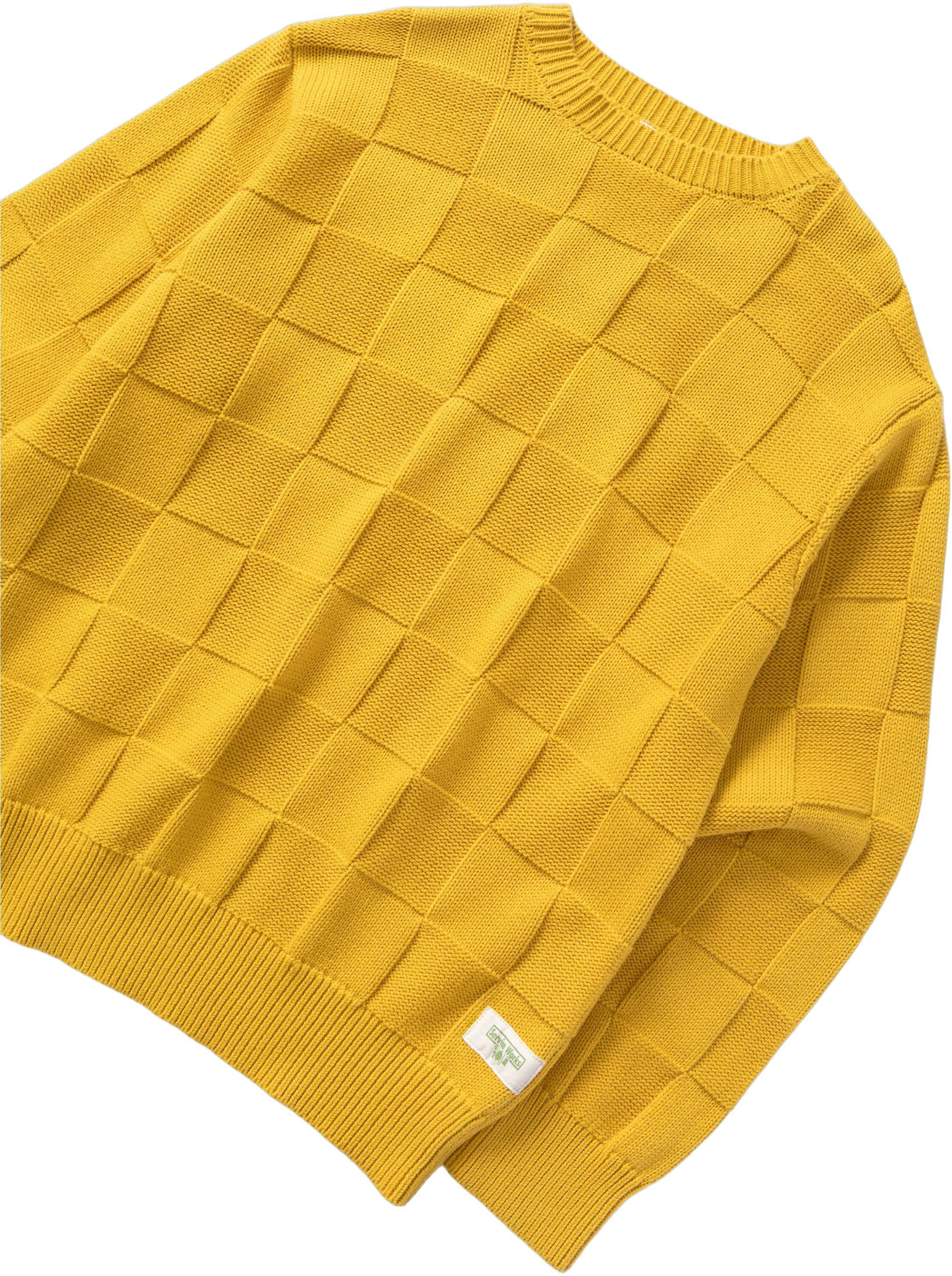 CHECK KNIT CREWNECK
