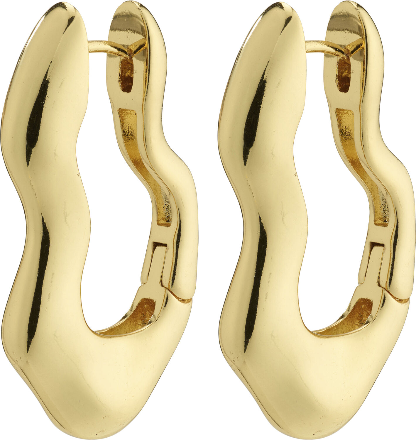 LOULIA recycled wavy earrings gold-plated