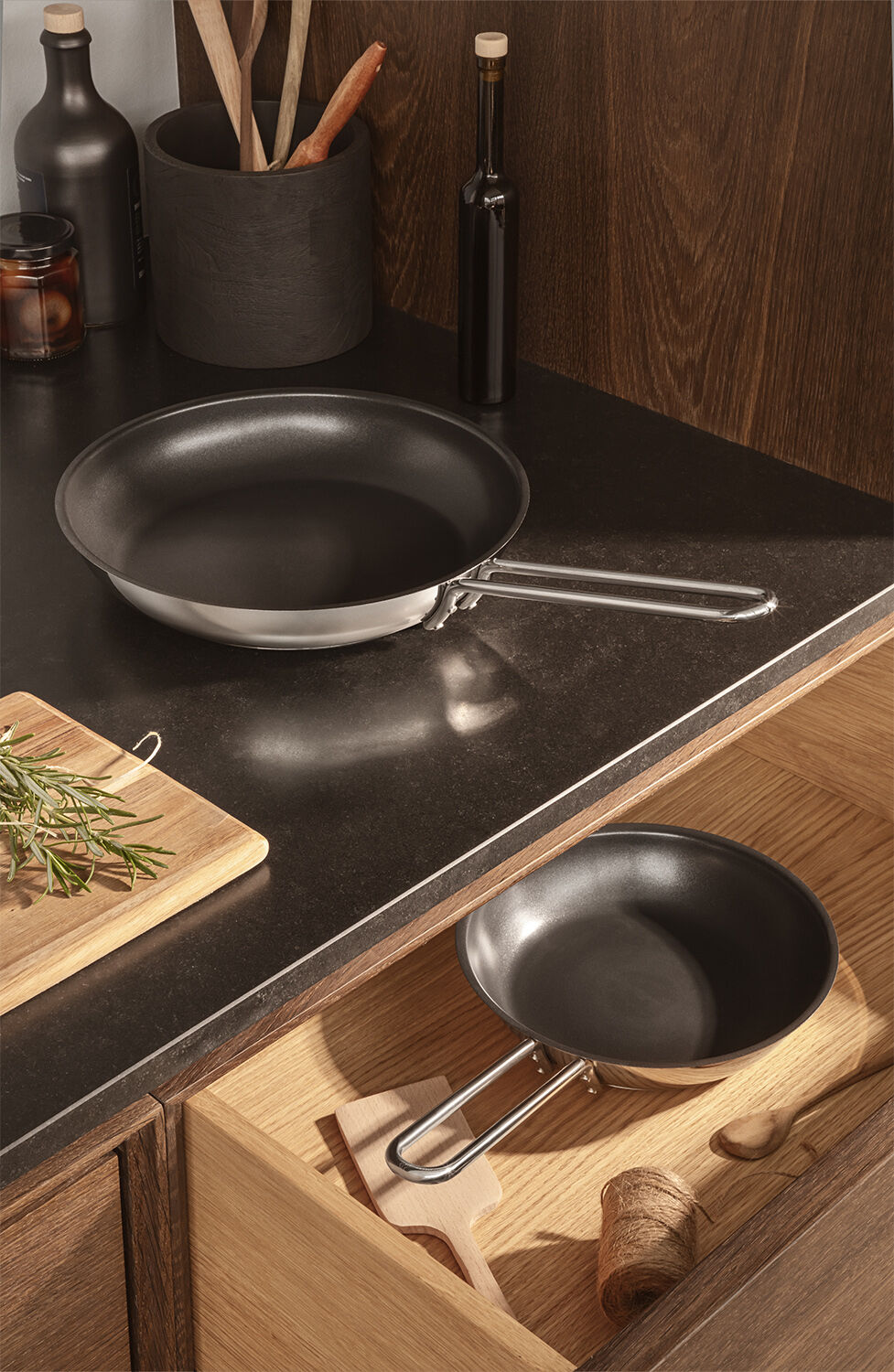 Stainless Steel Stegepande 20 cm med Slip-Let&reg; bel&aelig;gning