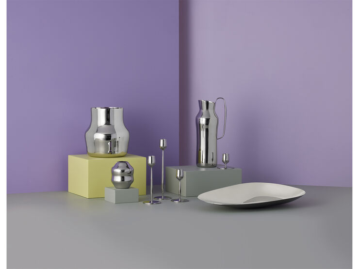 Ljusstake Dorotea 7 x 23,5 cm Blankt stål