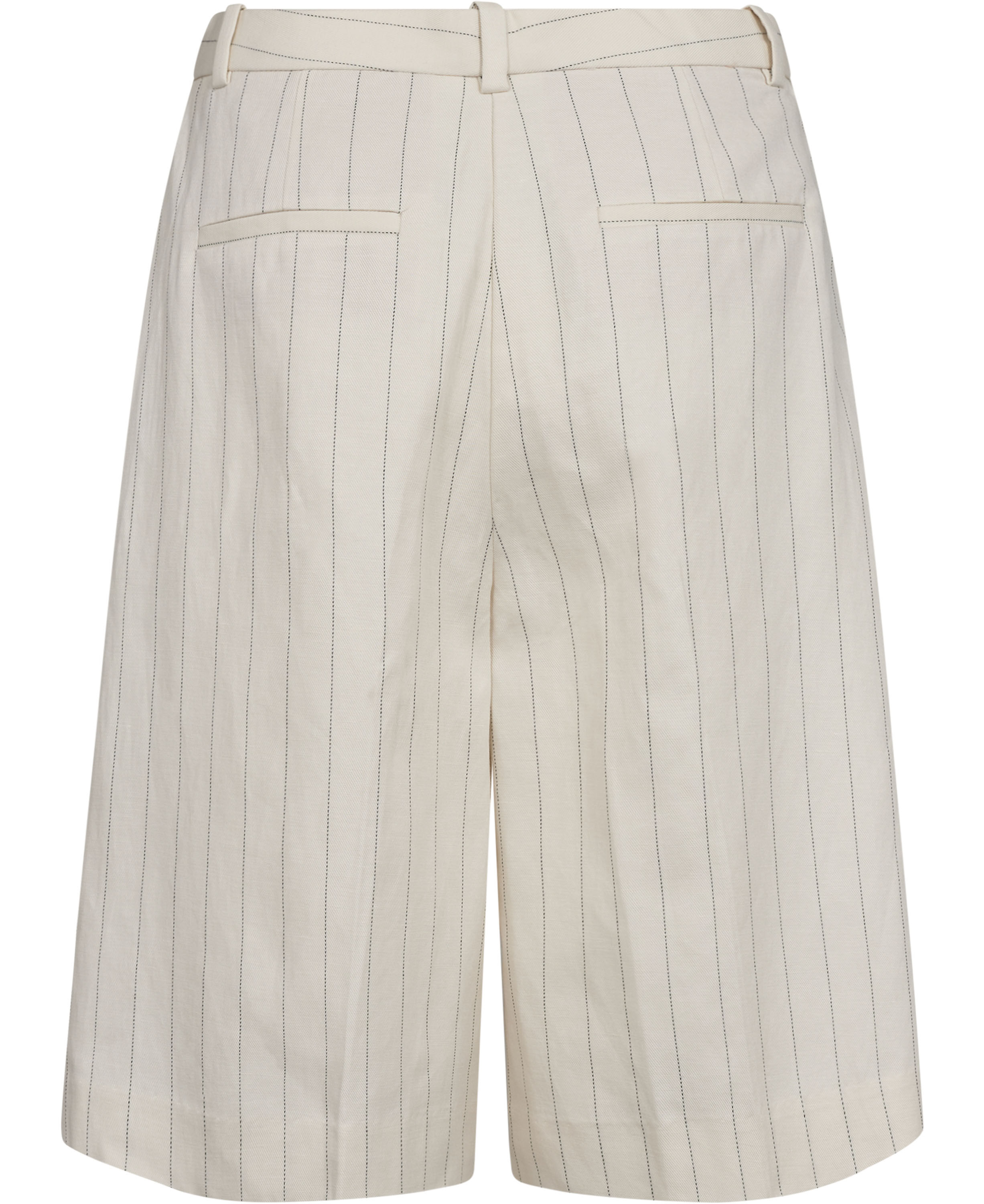 Straight linen Bermuda shorts