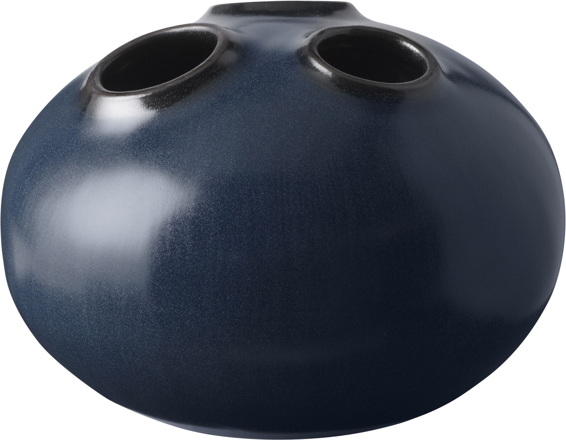 Trio, vas, m&ouml;rkbl&aring;, 27 cm