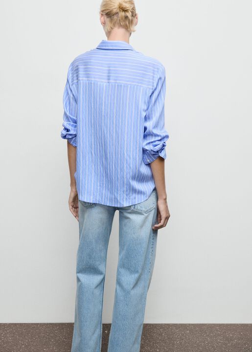 Striped straight shirt