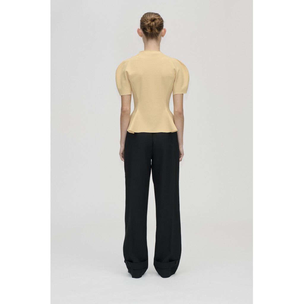 2525 Double-Layer Crepe, High-Neck Zip Top