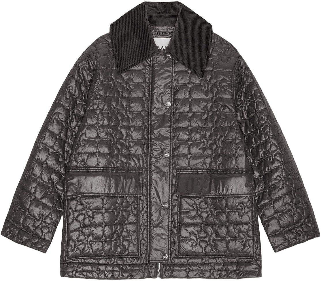 Shiny Quilt Midi Jacket