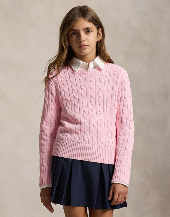Cable-Knit Cotton Sweater Teens