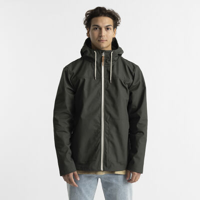 Short parka jacket with pouch pocket
