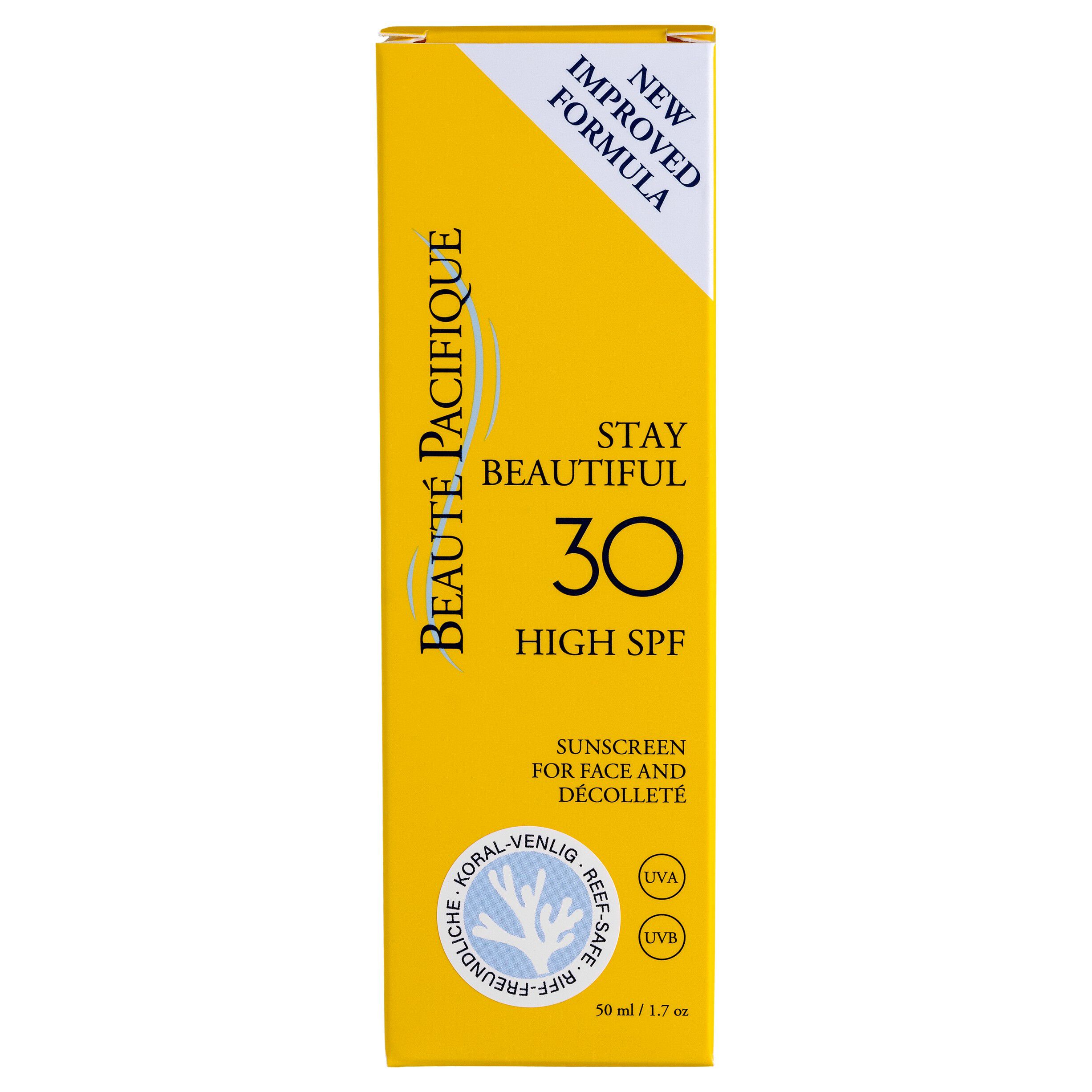 Stay Beautiful Sunscreen for Face and D&eacute;collet&eacute; SPF 30 50 ml.