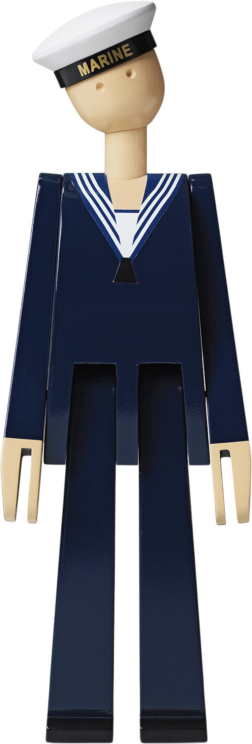 Marine m&oslash;rk bl&aring;/hvid