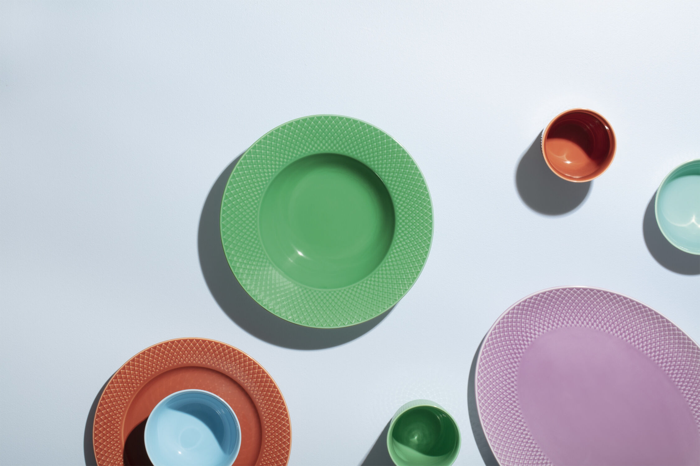 Rhombe Frokosttallerken &Oslash;23 cm terracotta porcel&aelig;n