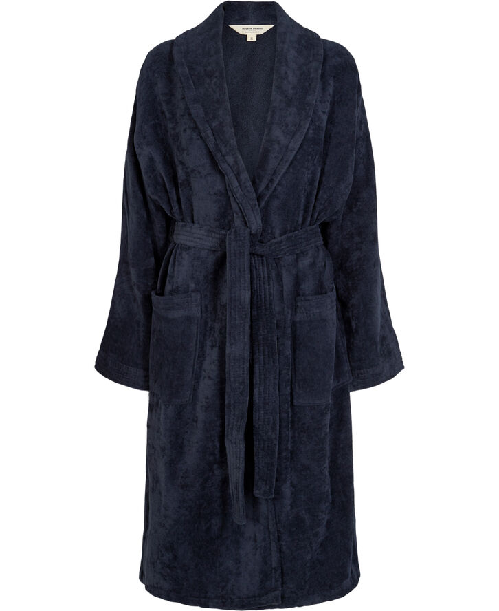 Velour robe marine blue - Organic GOTS