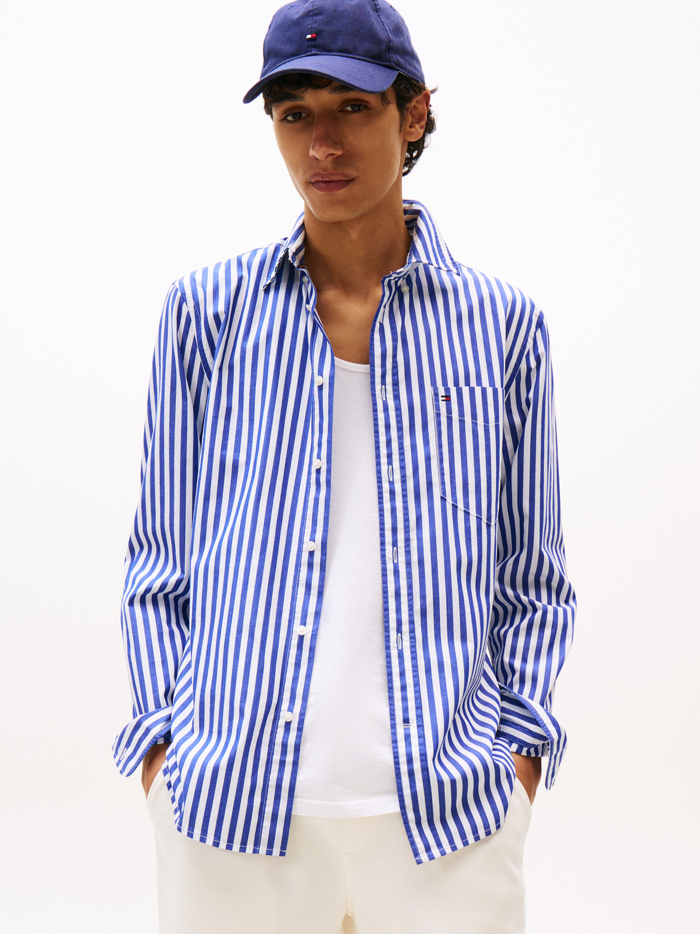 FLEX POPLIN BOLD STRIPE SHIRT