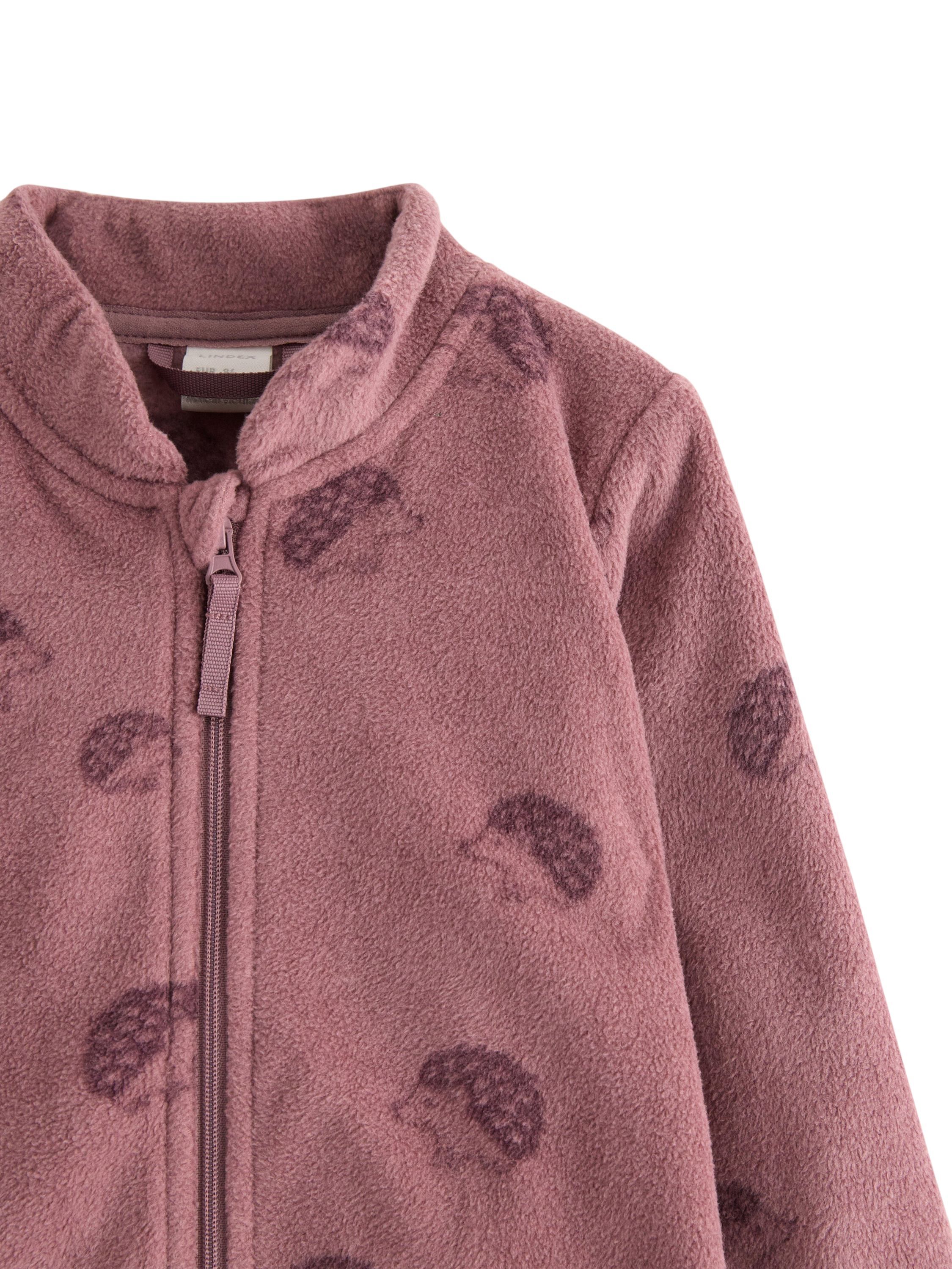 Jacket in microfleece with a high c