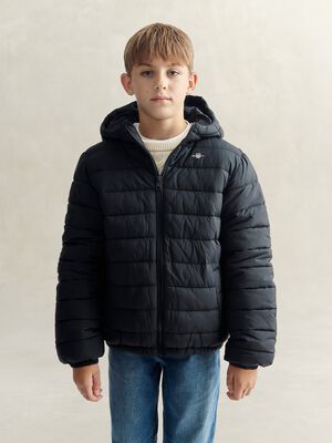 Hooded Puffer Jacket FAUX down fill